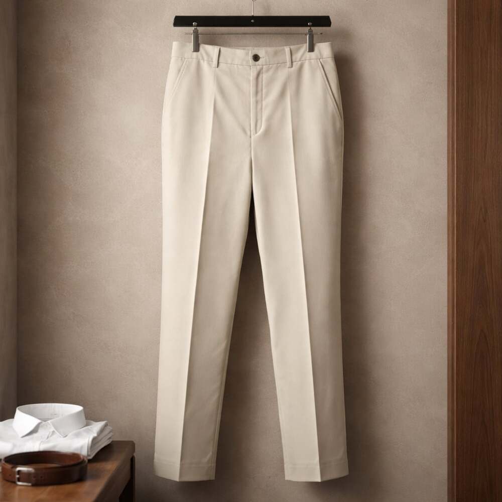 Escada Women's Beige Tapered Leg Pleated Dress Pants Size 44